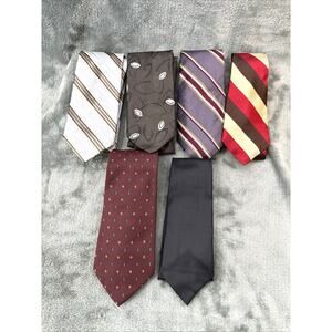 Vintage Men’s Necktie Lot 6 Stafford John Henry Mervyns Danby’s Stripe Retro
